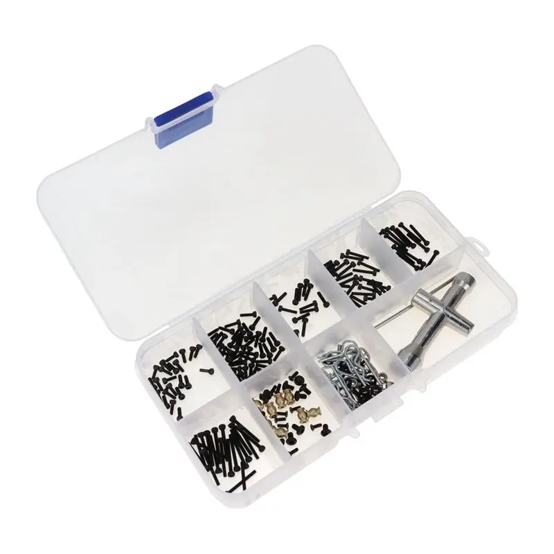 FULL-252Pcs M1.4 나사 패스너 키트 슬리브 육각 렌치 수리 도구 Axial SCX24 1/24 RC 크롤러 자동차 부품 액세서리