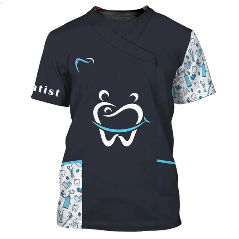 Модная футболка для мужчин в стиле стоматолога, Классический крой, повседневная официальная одежда, удобный материал, Топ