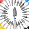 Ceramic Tungsten Carbide Nail Drill Bit Rotate Burr Milling Nail Cutter Bits Electric Drill Machine For Manicure Pedicure Tools 1