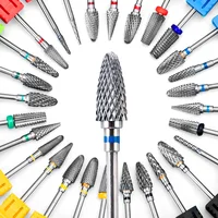 Ceramic Tungsten Carbide Nail Drill Bit Rotate Burr Milling Nail Cutter Bits Electric Drill Machine For Manicure Pedicure Tools 1