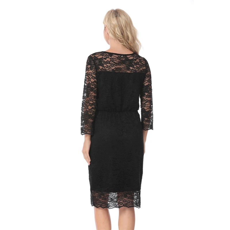 Plus Size Breastfeeding Dress Nursing Dress for Pregnant Women Lace Maternity Clothes Dresses Lactation Dresses Spring Summer 5 S350be398a4724e6183b3e83635c43a7b5