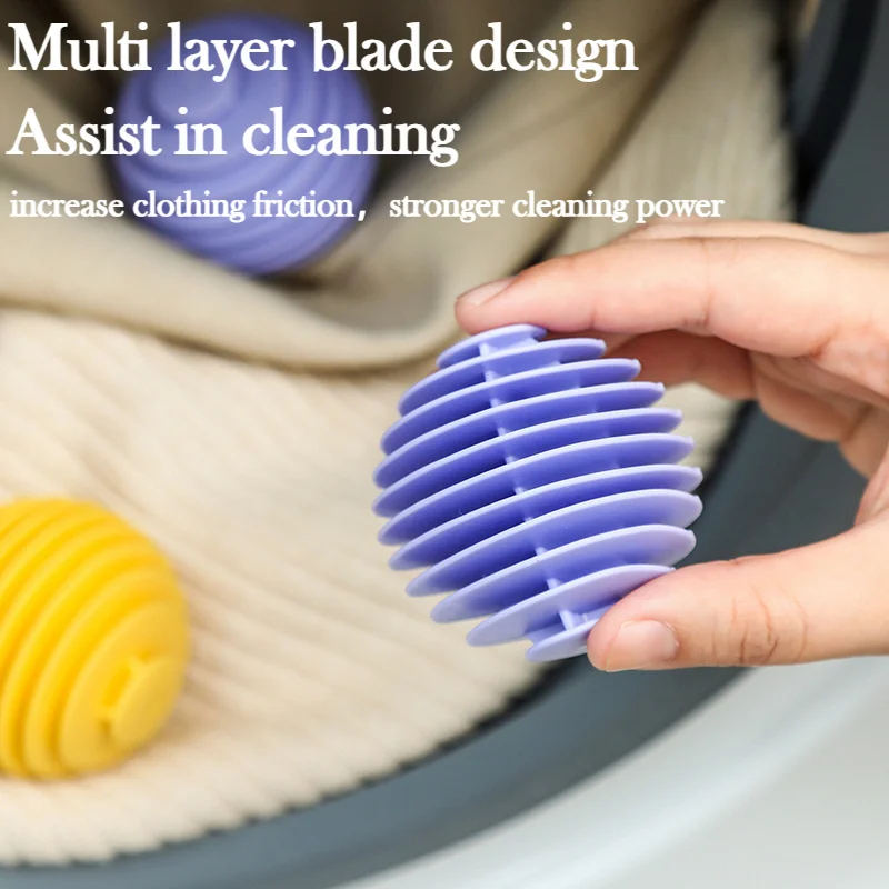 6/12pcs Silicone Magic Laundry Balls Reusable Clothes Pet Hair Catcher for Washing Machines Remover Dirt Deep Cleaning Tool 5
