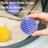 6/12pcs Silicone Magic Laundry Balls Reusable Clothes Pet Hair Catcher for Washing Machines Remover Dirt Deep Cleaning Tool 5
