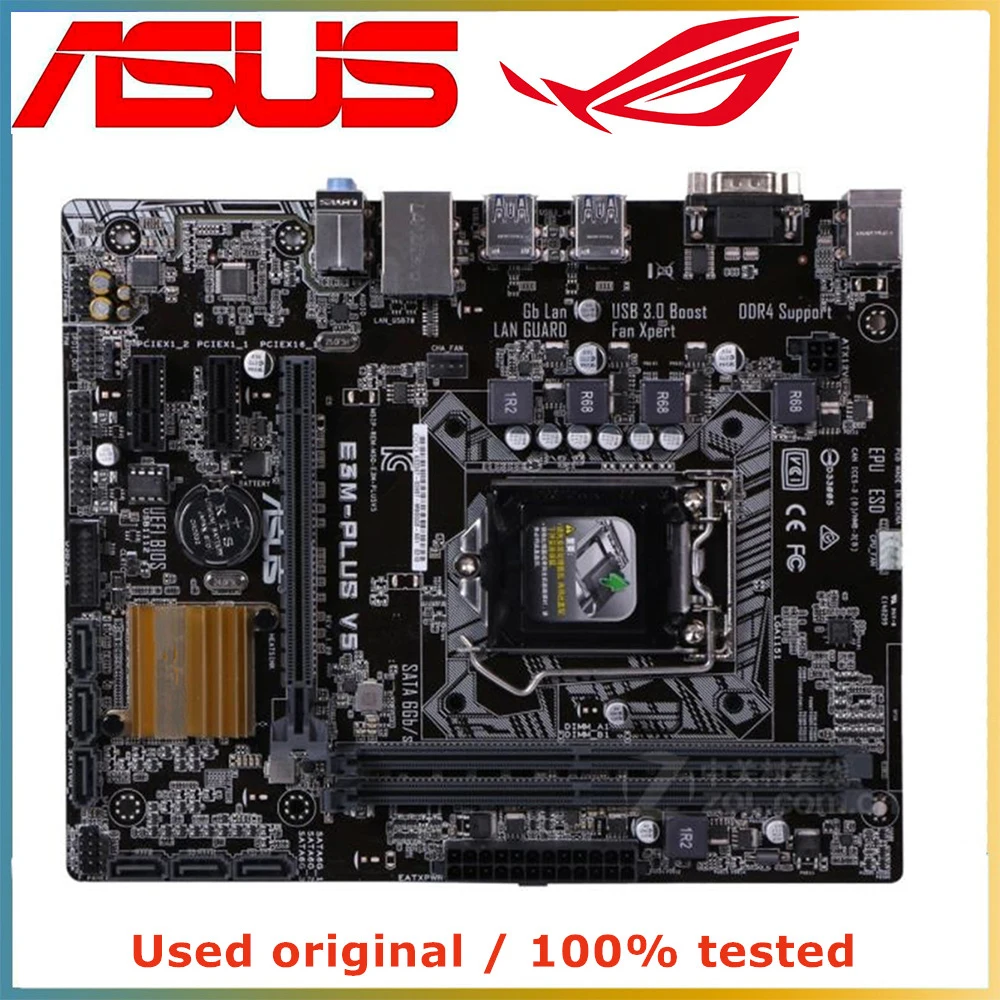 Placa-mãe de Computador para Asus E3m-plus v5 Lga 1151 Ddr4 64g Intel C232 Desktop Mainboard Sata Iii Pci-e 3.0 X16