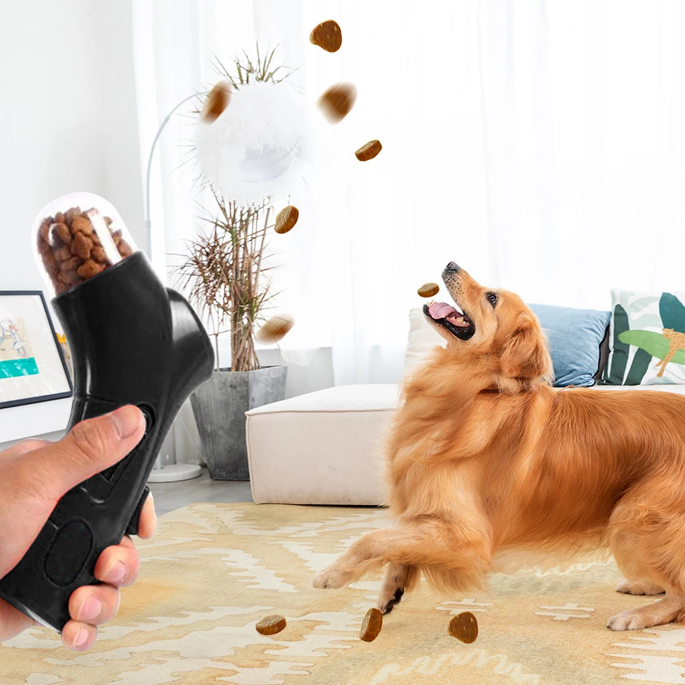 Dog Food Training Equipment Portable Interactive Treat Dispenser Launcher Gun Pet Treat Launcher for Dog Cat Exercise Training 3