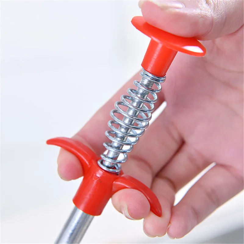 90cm/35.43 Inch Sink Drains Grabber Tool Flexible Long Reach Claw Pick Up Narrow Bend Curve Floor Drain Sewer Spring Grip Cleaner drain cleaner drain cleaning tools pipe cleaning tool pipe cleaner pipe dredging tools pipe dredging tool