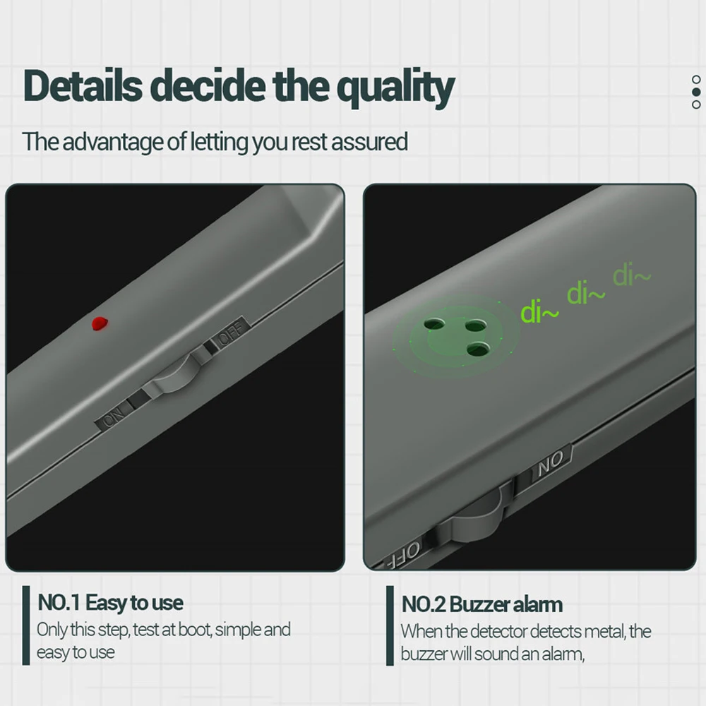 Metal Detector DM3004A Handheld Alarm High Sensitivity Metal Scanner Security Checker Pinpointer Search Coil Metal Detect
