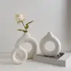 Simple Plastic Vase Donut Shape Single Flower Pot Home Living Room Decoration Table Ornaments Circle Flower Arrangement Vase 3