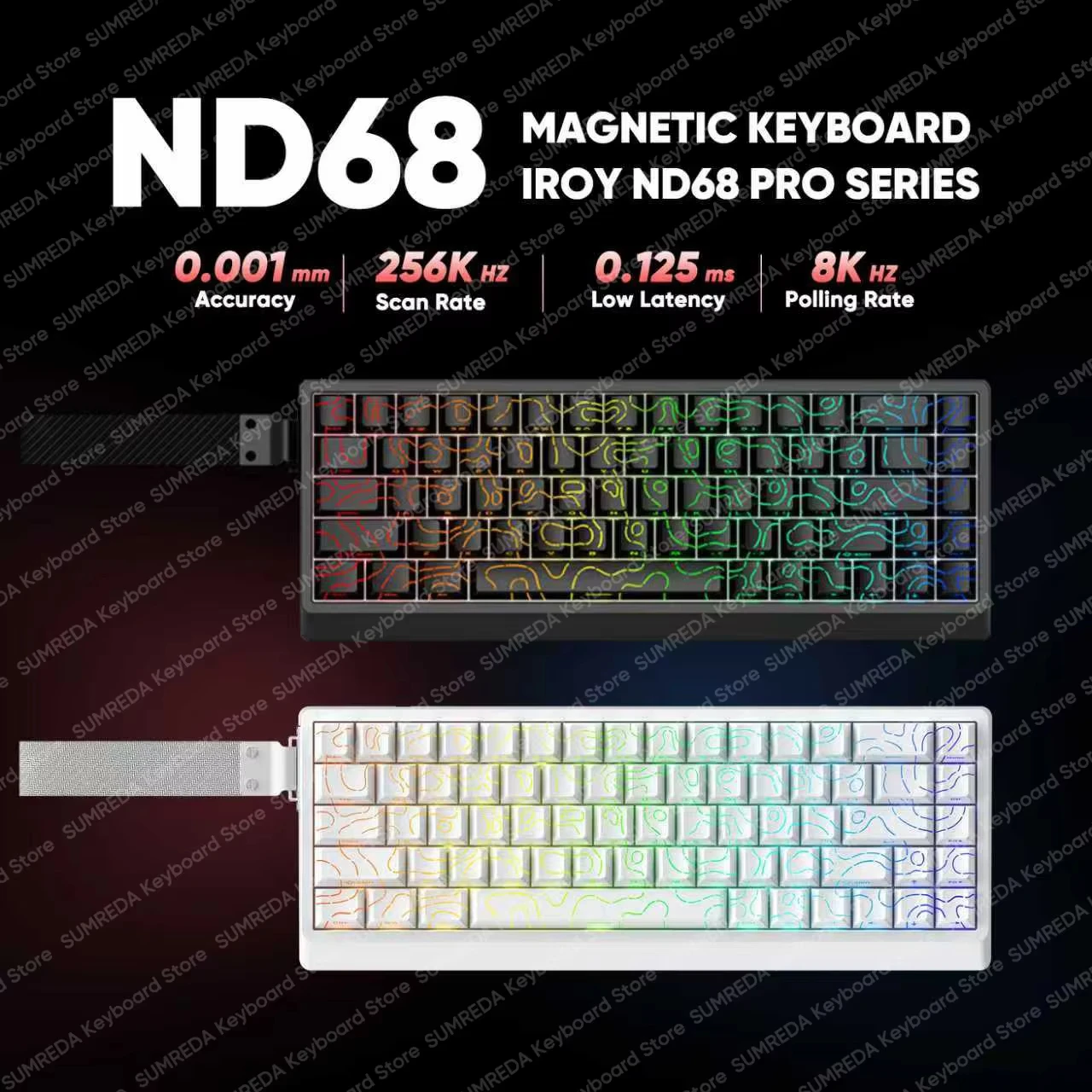 IROK ND68 Pro Gaming Mechanical Keyboard 68% layout Magnetic
