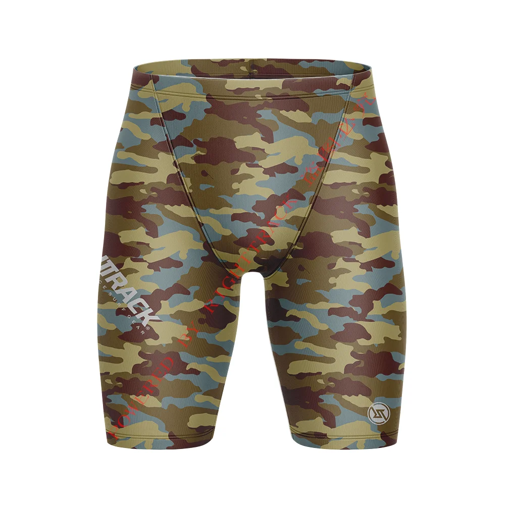 RightTrack Men's Swim Shorts Tight-fitting Swimsuit Training Digital Printing Performance Legging Swimming Trunks Give Gifts