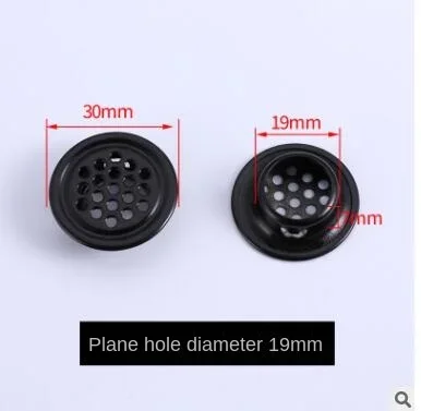 Air Vent Grille Ventilation Grille Air Vent Cover Ducting Ventilation Cover 10pcs Round cabinet Air duct Vent Dia.19mm-53mm Steel Louver Mesh Hole plug decoration cover Wardrobe grille ventilation systems