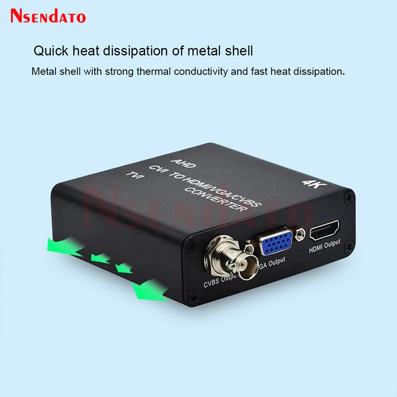 4K 8MP 3MP 5MP AHD CVI TVI to HDMI-Compatibe/CVBS/VGA Converter Full HD Camera Video Converter Adapter With loop output For CCTV