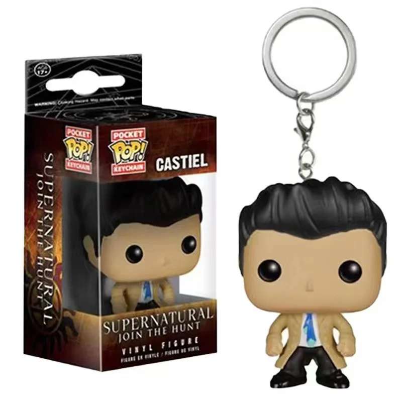 Supernatural New Character Castiel with Wing Sam KEYCHAIN Toy Dean Vinyl Figure Collection Pocket Key Chain Toys