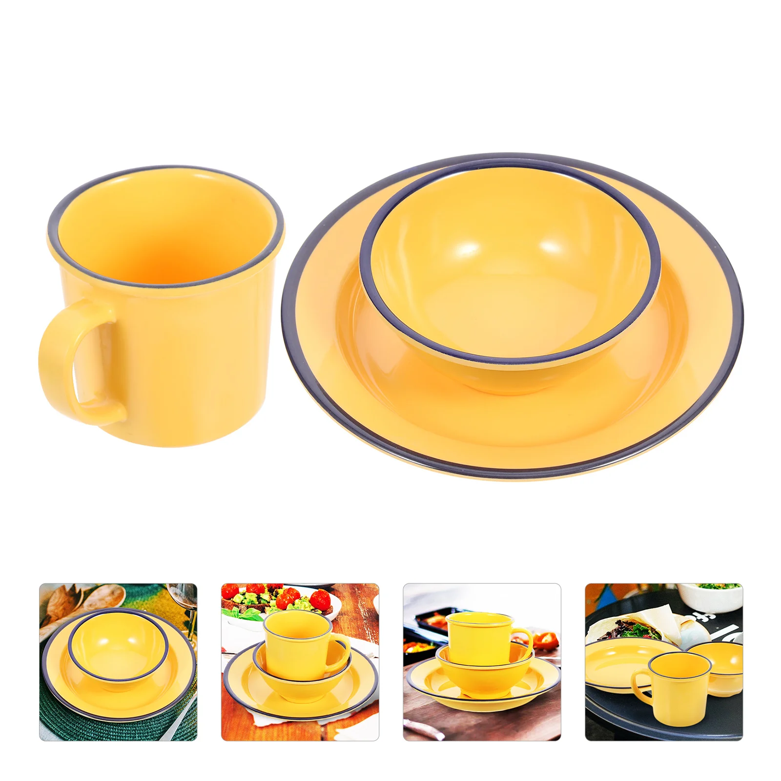 

Dish Cup Set Espresso Home Drinking Headset Household Afternoon Tea Melamine Plate Bowl Kit Kitchenware