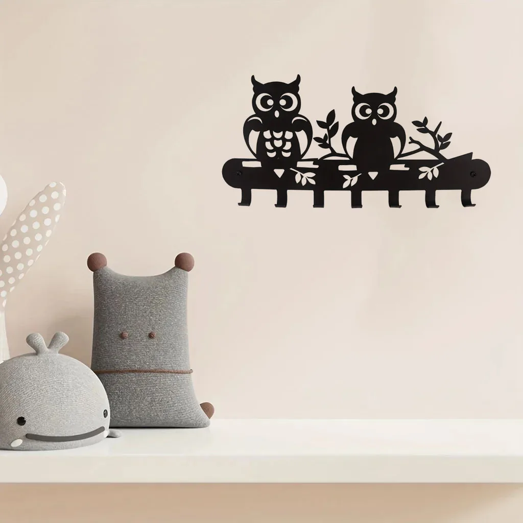 

Crafts 1pc Metal Wall Mounted Hanging Rack, Creative Animal/Flower Storage Rack Hook, Household Coat Hook