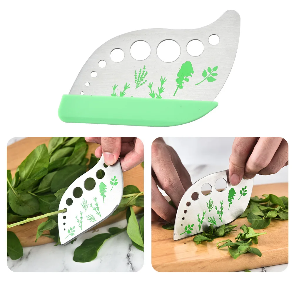 

Multifunctional Herb Cutter Stripper Vanilla Vegetable Greens Leaf Remover 9 Holes Stainless Steel Peeler Cooking Kitchen Tools
