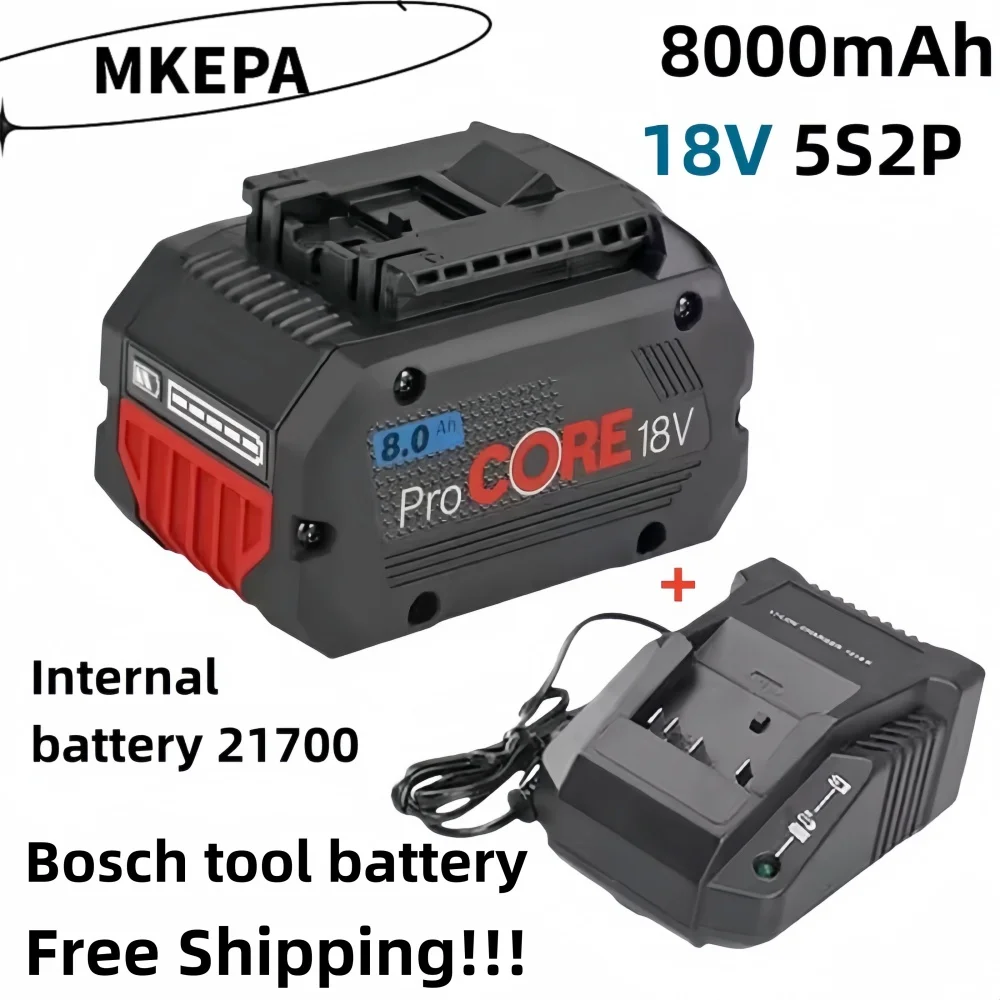 18V 8.0Ah Bosch rechargeable battery 5C power battery suitable for tool BAT609 BAT618 GBA18V80 21700