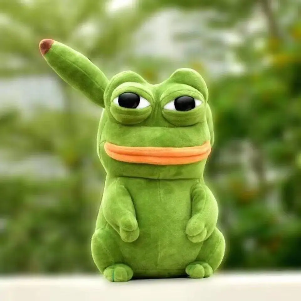 Аниме Пикачу кавайные мягкие игрушки для детей косплей Spoof Sad Frog Pepe брелок милый
