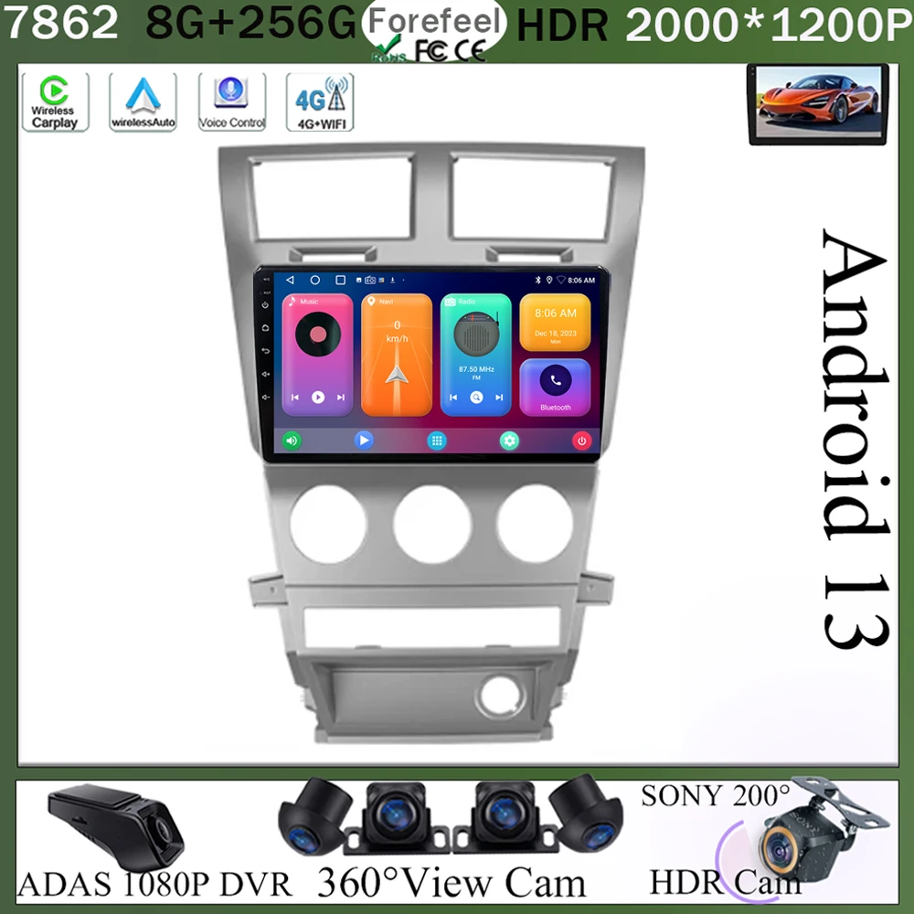 Автомобильный радиоприемник Carplay Для Dodge Avenger JS 2007 - 2010 для Dodge Nitro 2006 - 2011 Навигация GPS Android автомобильный стерео 4G No 2din DVD Автомобильный радиоприемник Carplay Для Dodge Avenger JS 2007 - 2010 для Dodge Nitro 2006 - 2011 Навигация GPS Android автомобильный стерео 4G No 2din DVD