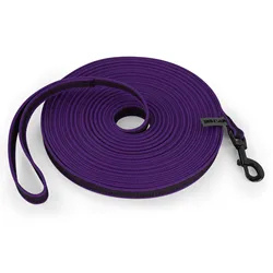 Dual - Color Long Dog Leash - 10 Meters, Latex Silk, Easy Training - 2M (LS Purple)