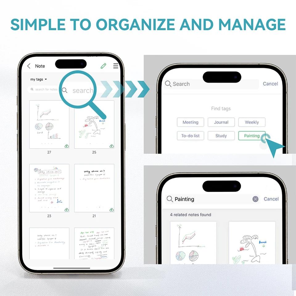 NEWYES Syncpen 4 Set - Smart Pen Mit Digital Notizbuch & Bluetooth Für Studenten & Beruf