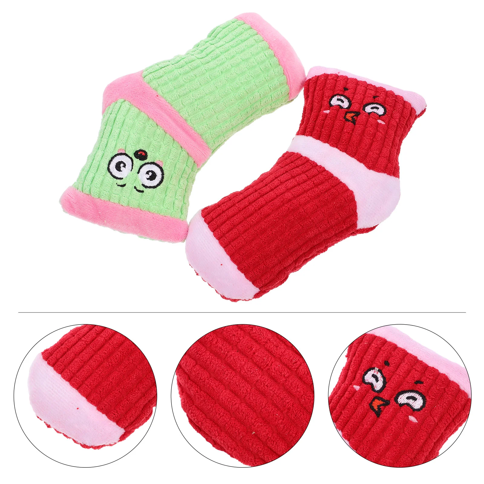 

2Pcs Bite-Resistant Dog Plaything Pet Interactive Plush Pet Dog Training Pet
