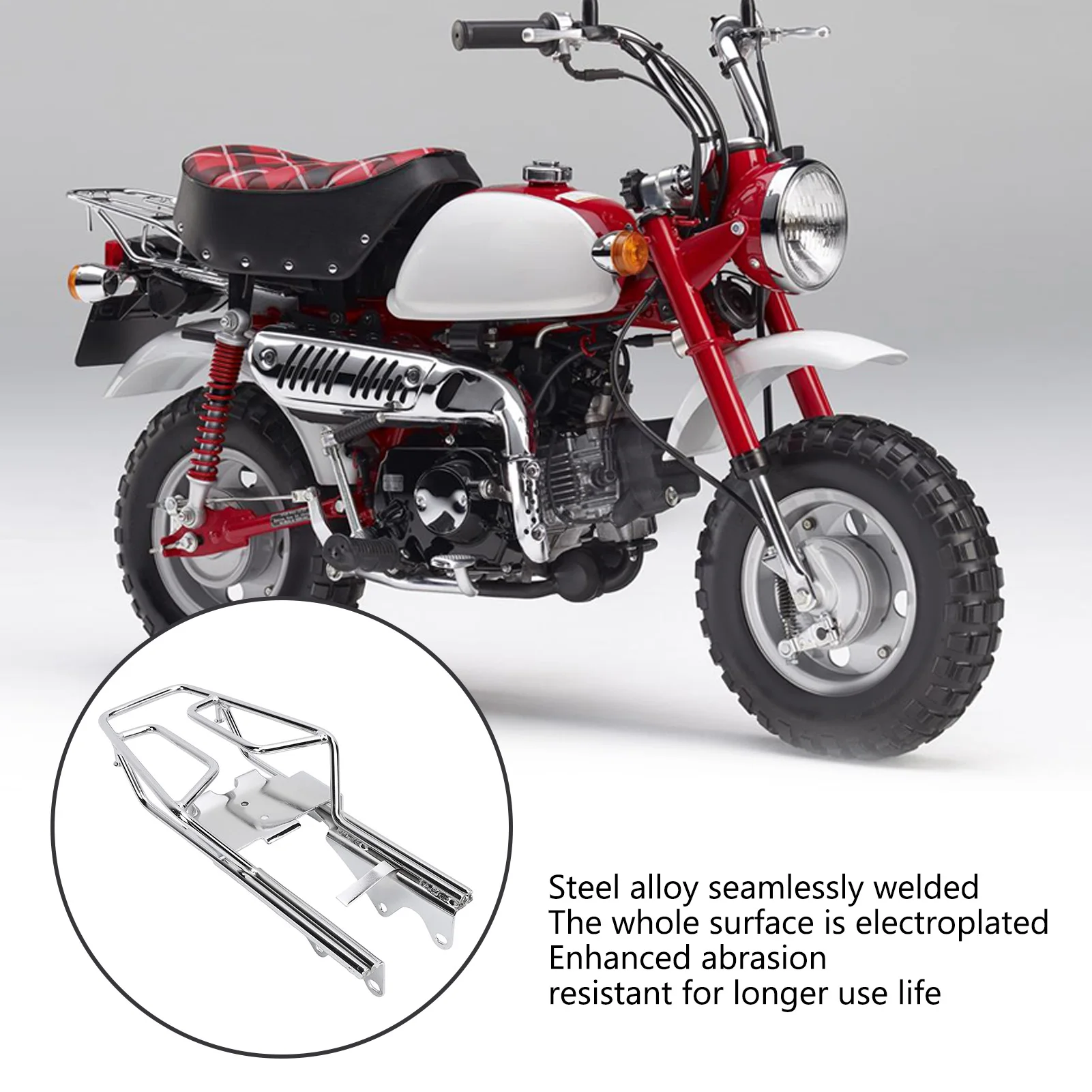 Tail Storage Cargo Rack Motorcycle Rear Luggage Storage Rack  Steel Alloy Seamless Welding for Monkey Z50 Z50J Skyteam Z50A