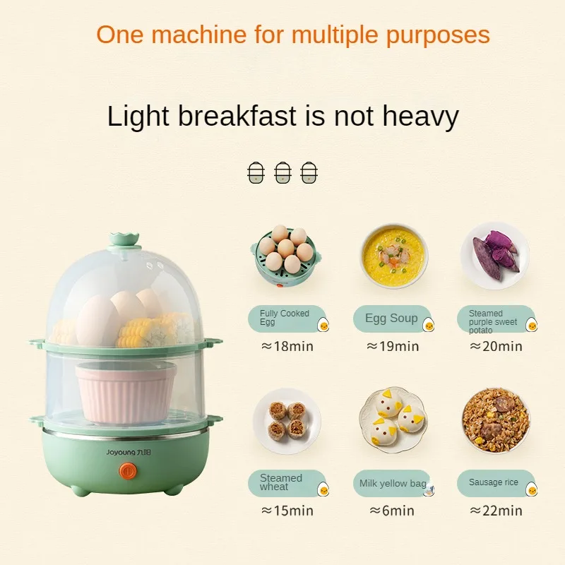 220V Home Electric Egg Cooker Automatic Multi Cooker Egg Boiler Food Steamer for Breakfast 2