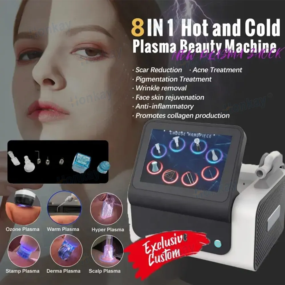 Face Lift Plasma Beauty Machine Fractional Plasma 8 in 1 for Spot Removal Skin Tightening Treatment Machine