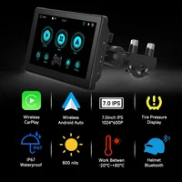7 Inch Motorcycle Multimedia Player IP67 Waterproof GPS Navigation Recorder Wireless CarPlay Android Auto Touch Screen Bluetooth - Image 2