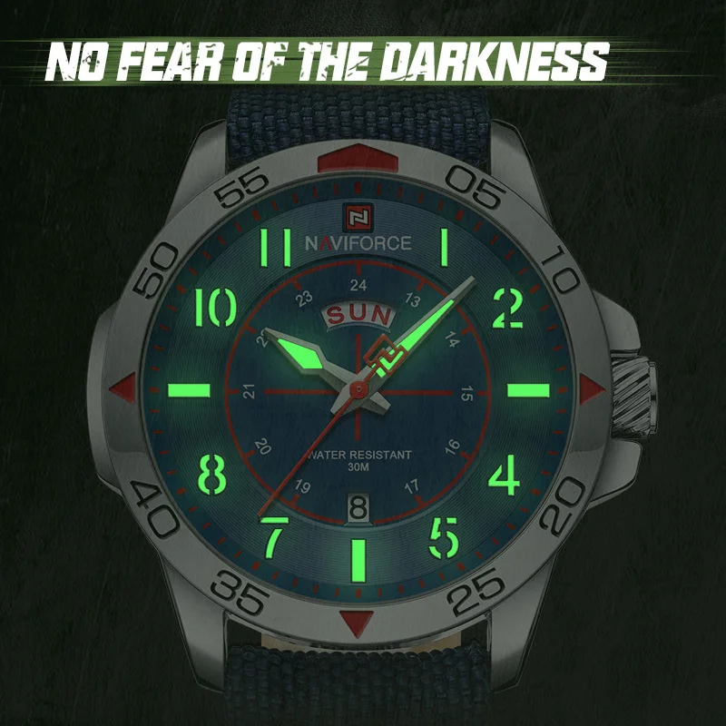 NAVIFORCE Brand Fashion Men's Watch Luxury Business Nylon Strap Water Resistant Sport Quartz Luminous Wristwatches for Male 2023