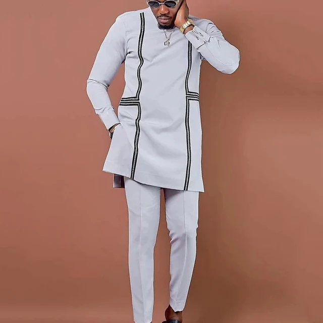 Deji Long Sleeve Dashiki Outfit - Image 5