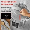 9-in-1 Electric Slow Cooker, Slow Rice Steamer, Yogurt Maker, Warmer & Sterilizer, 6-Quart Whisper Quiet 6-Quart Pressure Cooker 3