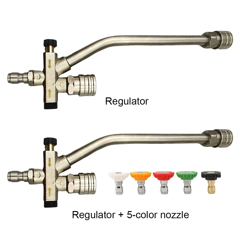 Dual Valve Dual Valve Snow Foam Spray Gun 1/4 Quick Connect Foam Generator Accessories Stainless Steel for High Pressure Washer