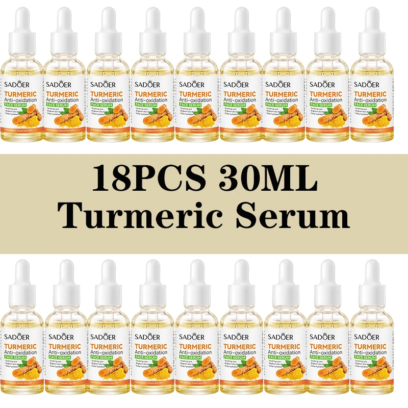 

Turmeric Whitening Serum Reduce Fine Lines Fade Dark Spots Facial Brighten Shrink Pores Remove Dark Spots Essence Oil Skin Care