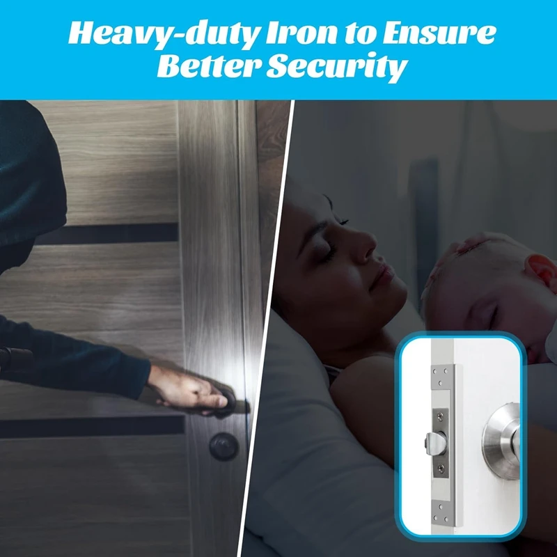 2 Pcs Door Latch Guard Plate Outswing Angle Latch Protector Door Cover Shield L Shaped Security Easy Install