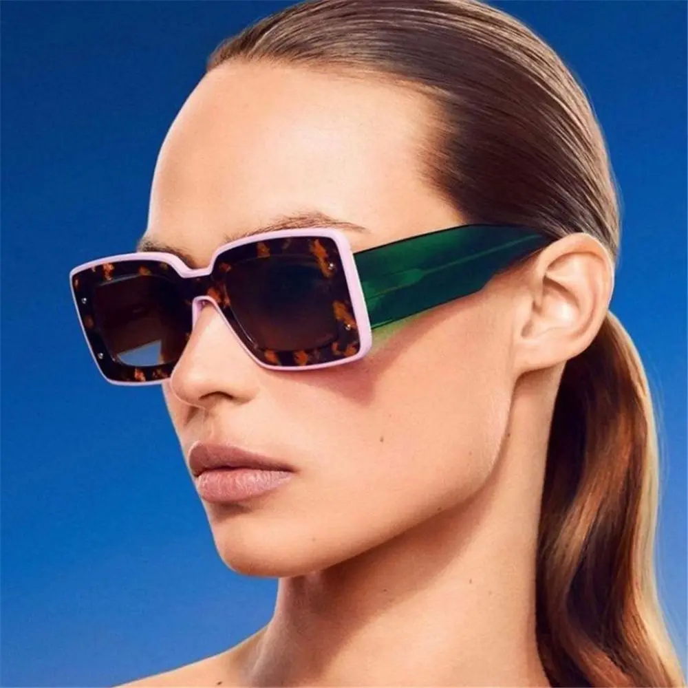 1PC Fashion Designer Small Rectangle Sunglasses Hot Leopard Print Square Sun Glasses for Women Men Shades UV400 Fema