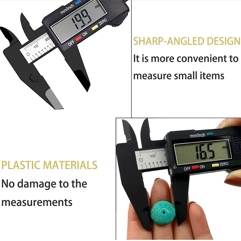 Electronic Digital Caliper Carbon Fiber Vernier Gauge and Micrometer Measuring Tool