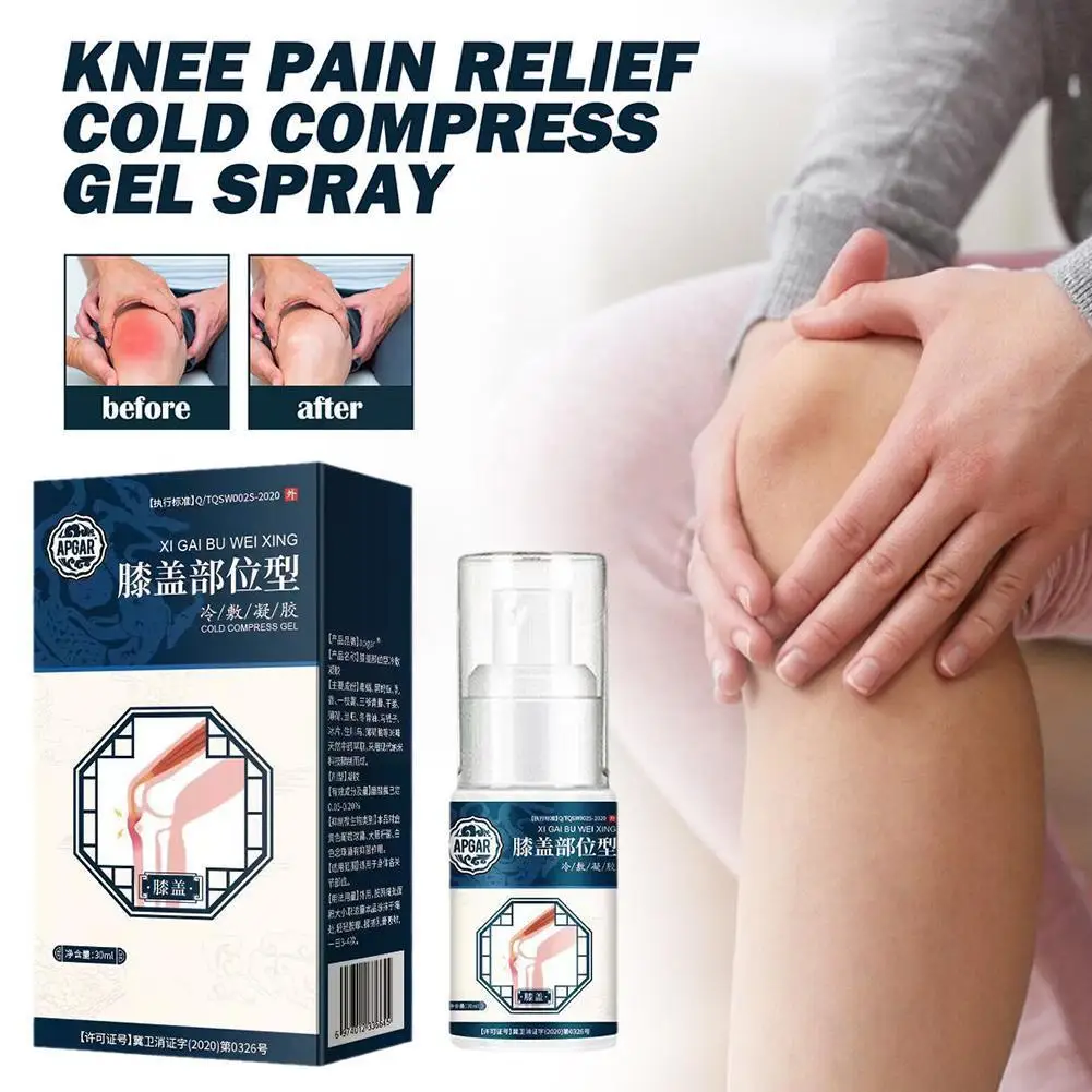 Knee Pain relief Cold Compress gel Spray 30ml