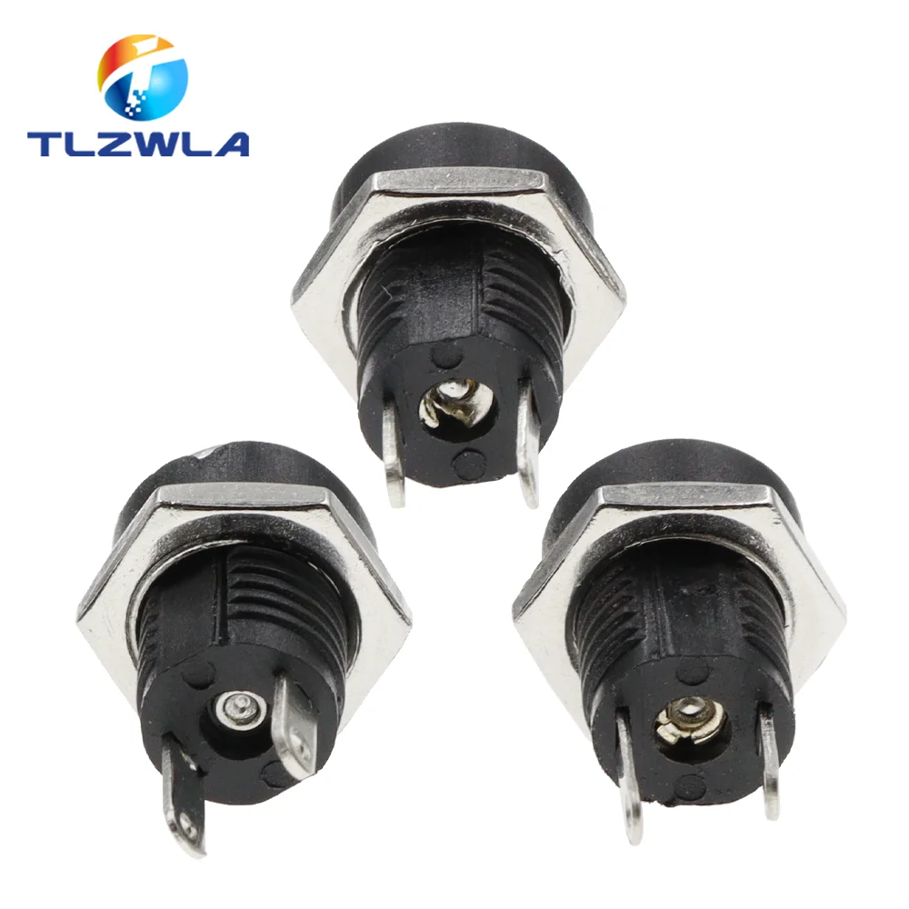 10PCS DC-022B 3A 12v für DC Netzteil Jack Buchse Weibliche Panel Mount Stecker 5,5mm x 2,1mm 5,5mm x 2,5mm DC022B Stecker – Detail 9