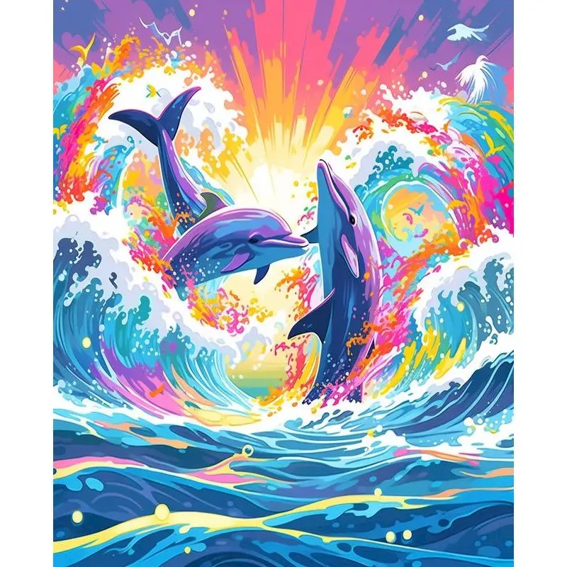 Vibrant Animal-Themed DIY Acrylic Painting Kit - Ideal for Home Decoration and Art Gifts