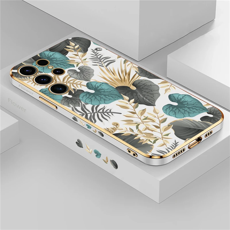 Elegant Floral Botanical Soft Shockproof Phone Case