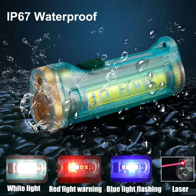 Mini Keychain Led Flashlight Battery Aaa Torch Camping Light With Emergency Work Light