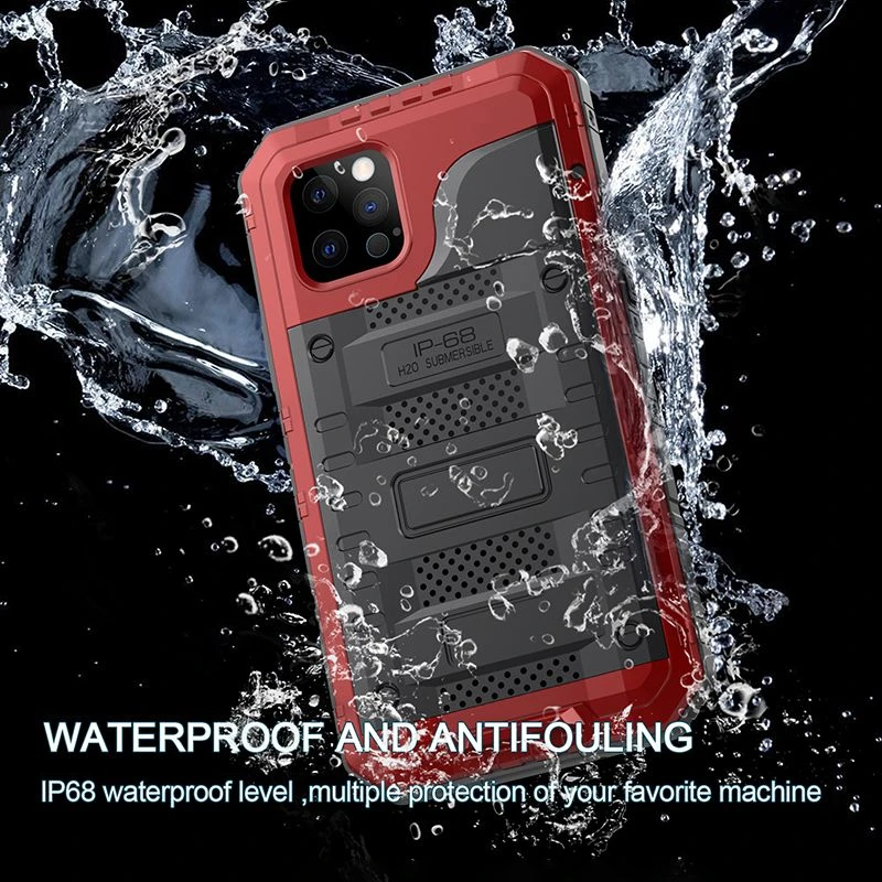 2022 New IP68 Waterproof Shockproof 360 Heavy Duty Metal Armor Protection Cover for iPhone 13 12 11 Pro X Xs Max XR SE 2020 Case best iphone 13 pro max case