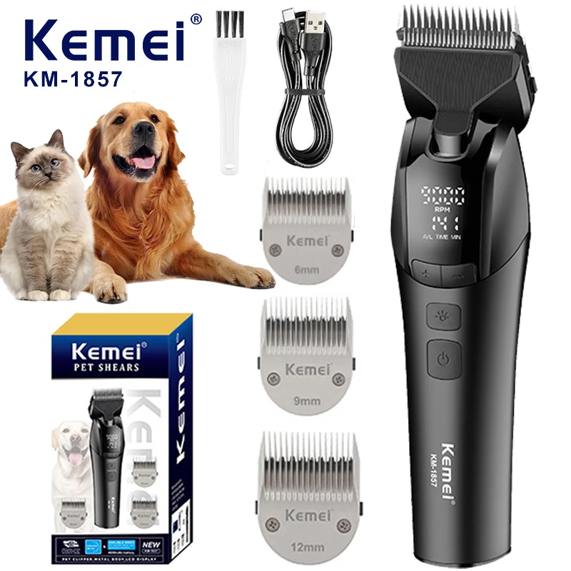 

Машинка для стрижки собак, перезаряжаемая Водонепроницаемая бритва из нержавеющей стали для груминга толстых и тяжелых пальто с низким уровнем шума
