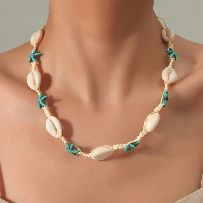 2022 Trendy Summer Beach Hawaii Puka Shell Necklace For Women Handmade