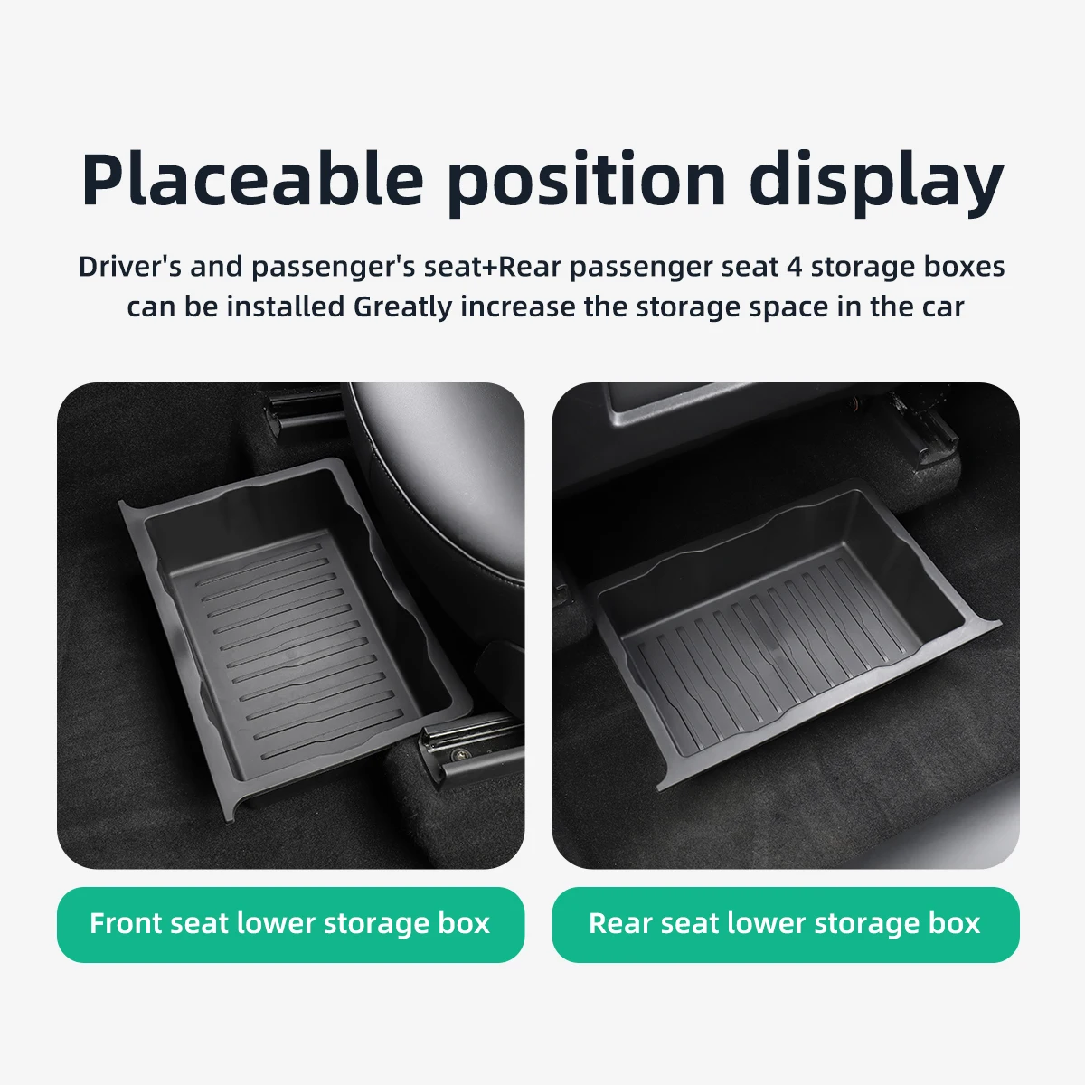 For Tesla Model Y Under Seat Storage Box Car Interior Accessories