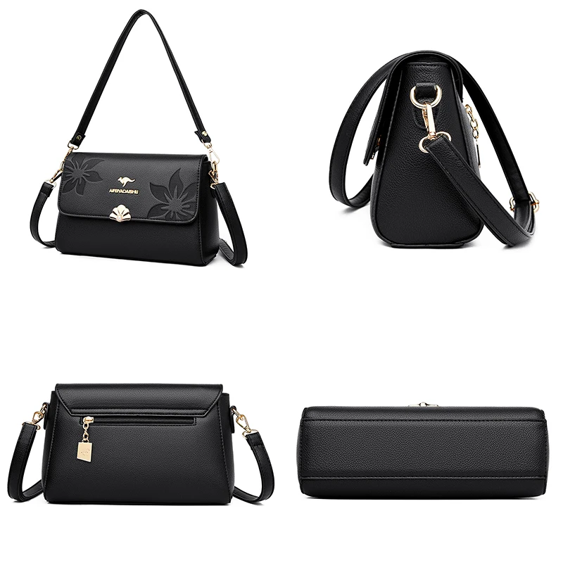 Women's Faux Leather Crossbody Bag - Cute Designer Shoulder Bag For Everyday, Trendy Handbag - View #3