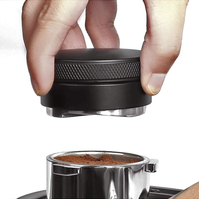 커피 분배기 에스프레소 분배 도구 51mm/53mm/58mm 레벨러 3 각형 슬로프 Portafilter 용 조정 가능한 팜 탬퍼