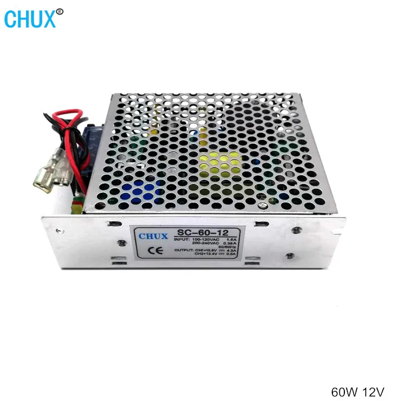 

CHUX 60W UPS Charge Function Monitor Switching Mode Power Supply 12V DC Universal AC charger voltage SC-60W-12 SMPS